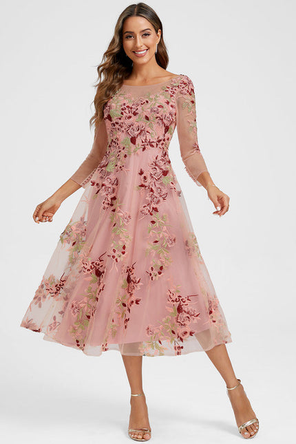 Robe Cocktail Florale Délicate