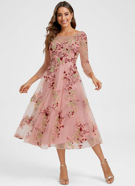 Robe Cocktail Florale Délicate