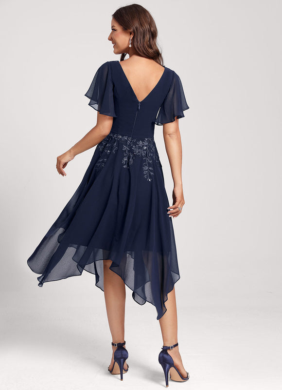 Robe Cocktail Noire Élégante - gallery 2