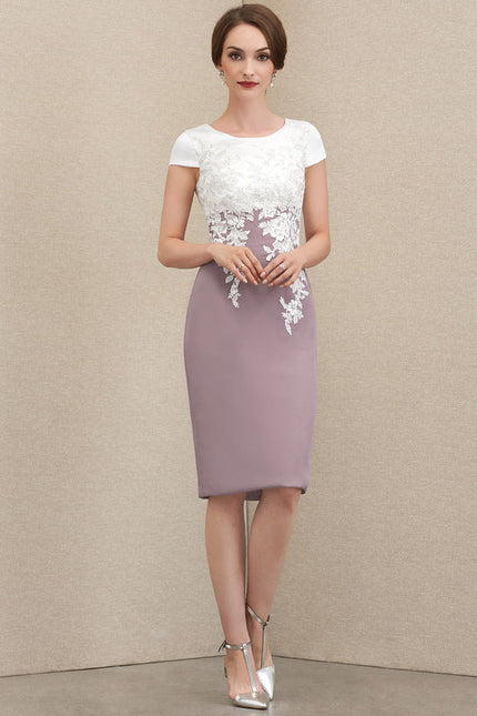 Robe Cocktail Satinée Orchidée - gallery 2