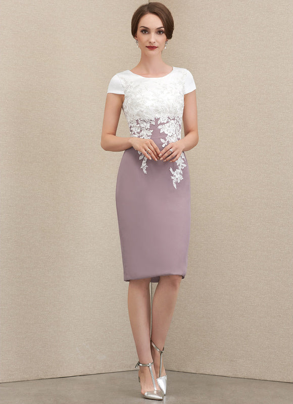 Robe Cocktail Satinée Orchidée - gallery 2