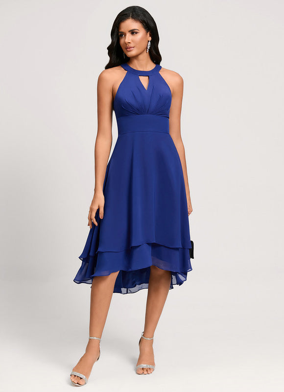 Robe Cocktail Fluide Éclatante - gallery 1
