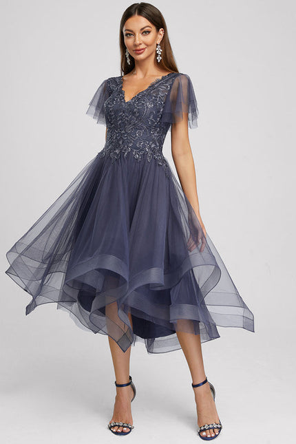 Robe Cocktail Tulle Étoilée