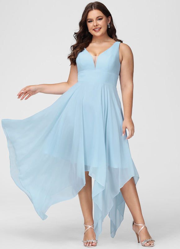 Robe Cocktail Fluide Vert Pâle - gallery 5