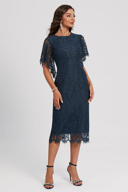 Robe Cocktail Nuit Marine Élégante - gallery 4