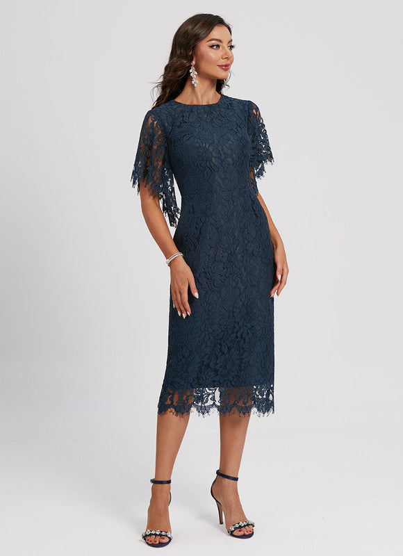 Robe Cocktail Nuit Marine Élégante - gallery 4