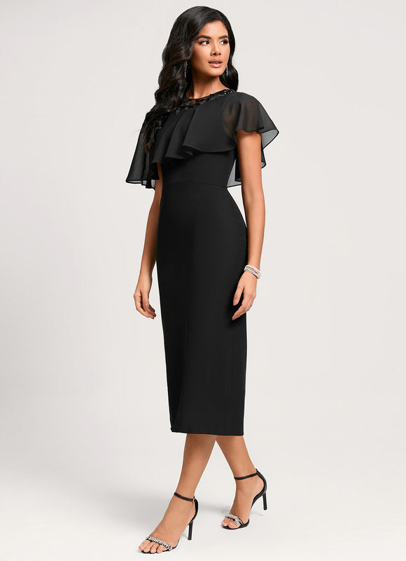 Robe Cocktail Chiffon Éclatante - gallery 3