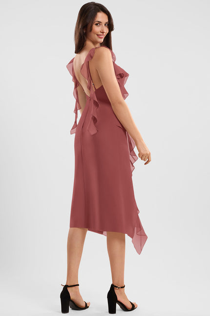 Robe Cocktail Mousseline Émeraude - gallery 1