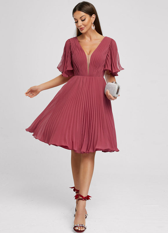 Robe De Cocktail Plissée - gallery 4