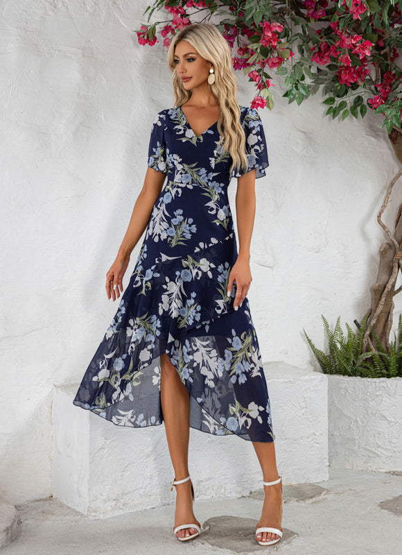 Robe Cocktail Florale Navy - gallery 3