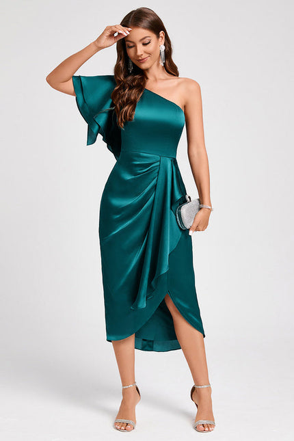 Robe Cocktail Satinée Couture - gallery 2