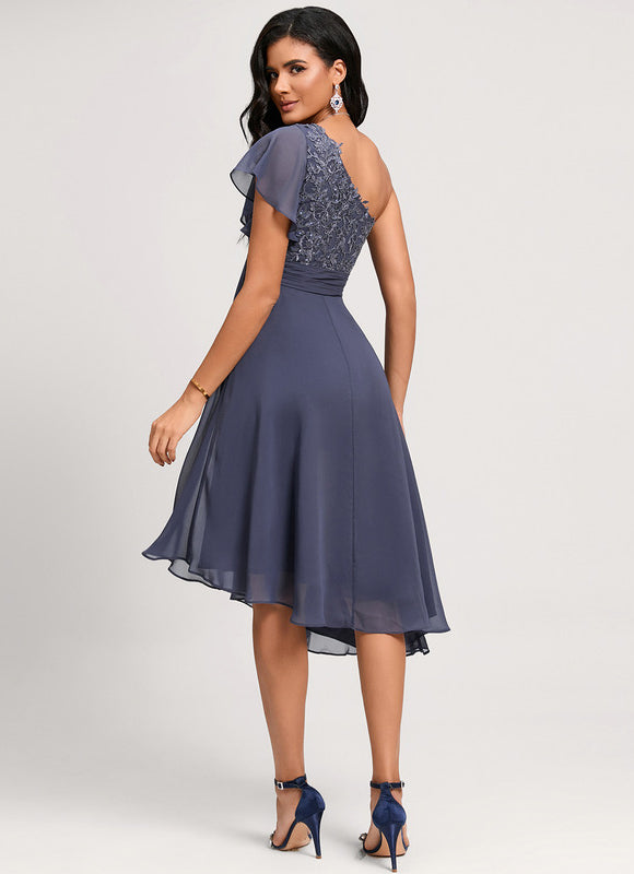 Robe Cocktail Chiffon Fluide - gallery 4