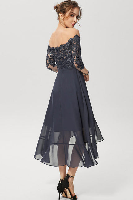 Robe Cocktail Étoilée Noire - gallery 3