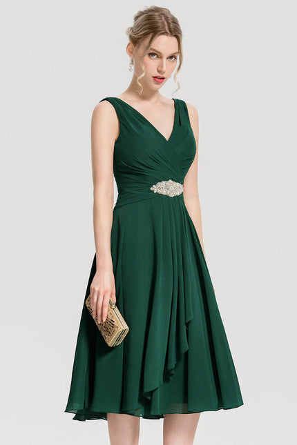 Robe Cocktail Émeraude Lumineuse - gallery 8