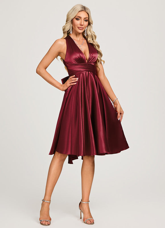 Robe Satin De Soie Cocktail - gallery 3