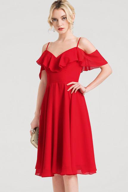 Robe Cocktail Mousseline Émeraude - gallery 1