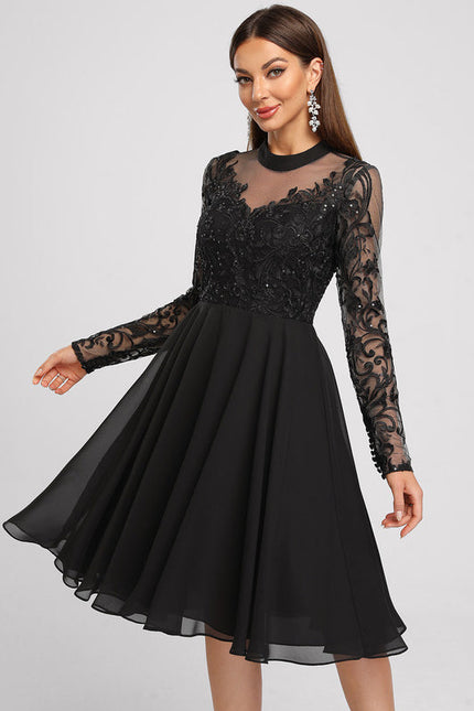 Robe Cocktail Aérienne Argentée