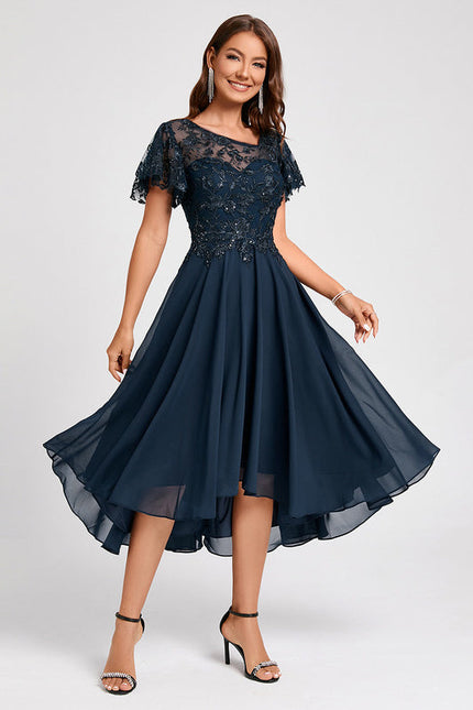 Robe Cocktail Émeraude Couture