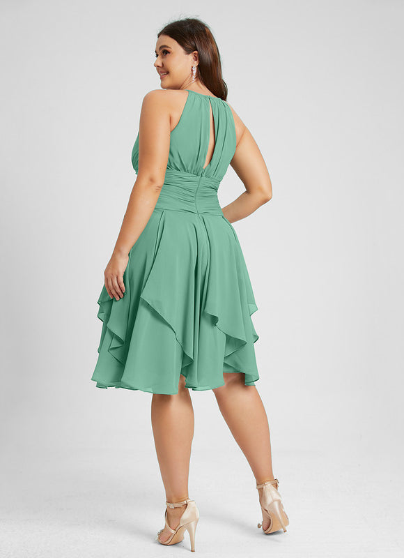 Robe Cocktail Vert Cascade Chic - gallery 7