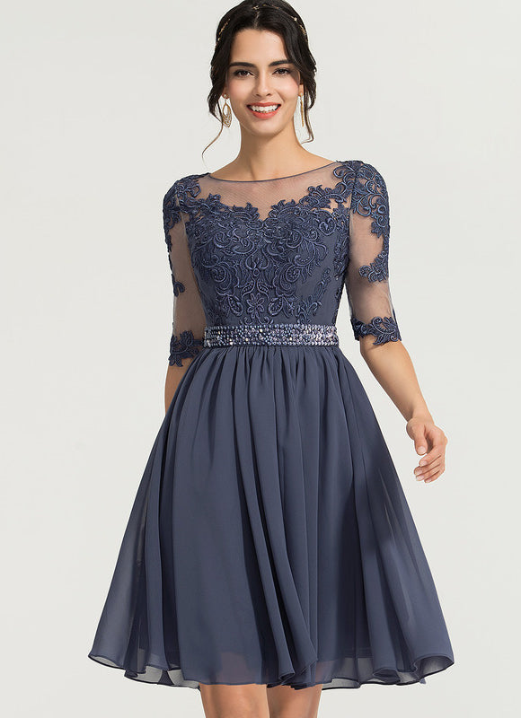 Robe Cocktail Nuit Marine Légère