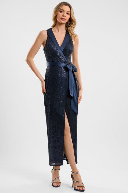 Robe Longue Cocktail Paillette - gallery 3