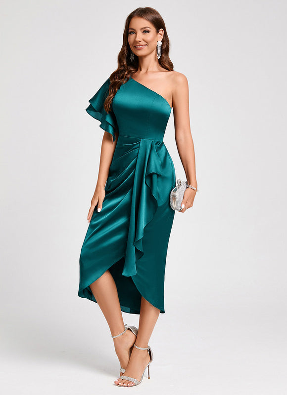 Robe Cocktail Satinée Couture - gallery 5