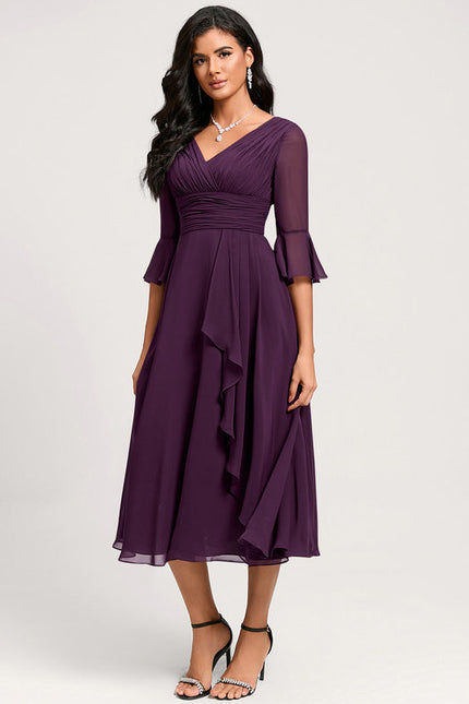 Robe De Cocktail Volants Superposés - gallery 2