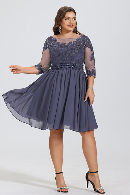 Robe Cocktail Nuit Marine Légère - gallery 7