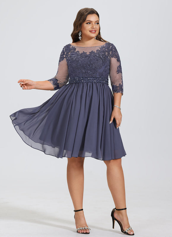 Robe Cocktail Nuit Marine Légère - gallery 7