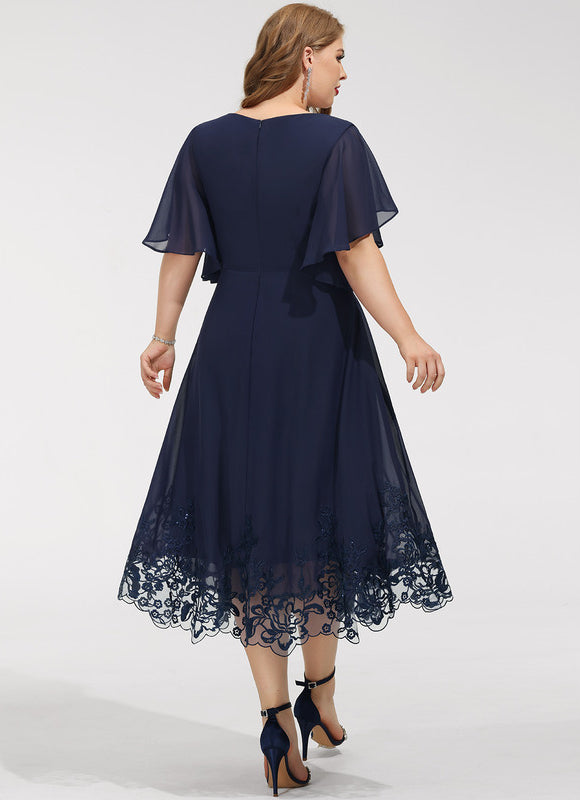 Robe Cocktail Mousseline Nocturne - gallery 9