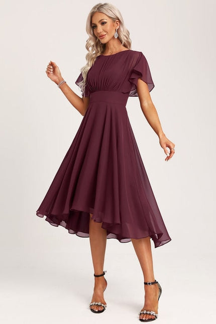 Robe Cocktail Bourgogne Fluide - gallery 2