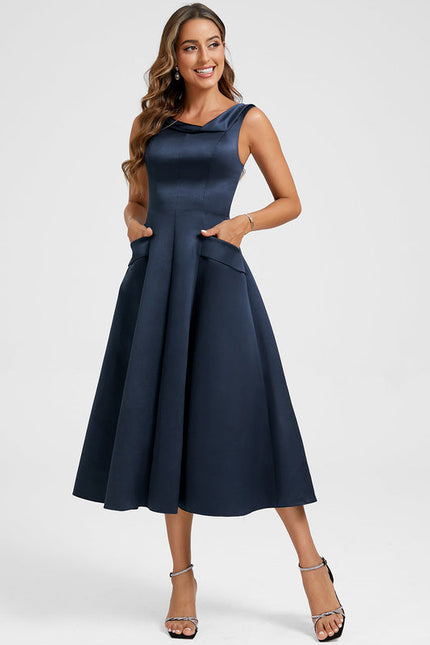 Robe Cocktail Satinée Chic - gallery 4