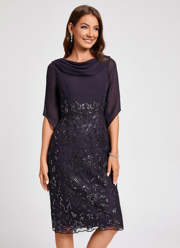 Robe Cocktail Chiffon Élégante - gallery 7