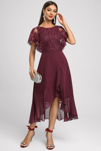 Robe Cocktail Violet Flottant