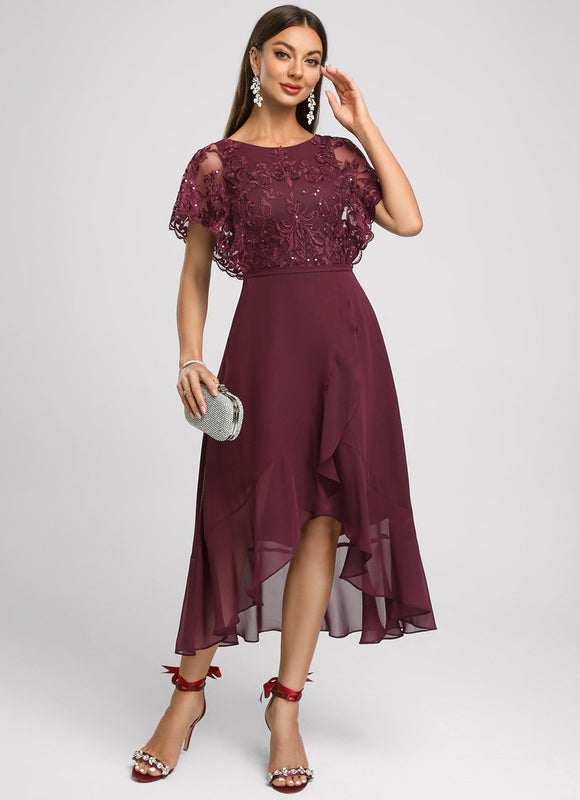 Robe Cocktail Violet Flottant