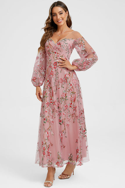 Robe Cocktail Mousseline Fleurie - gallery 7