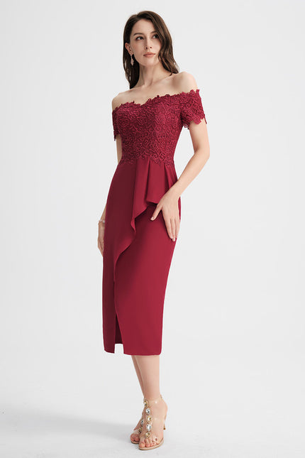 Robe Cocktail Rouge Élégance Chic - gallery 1