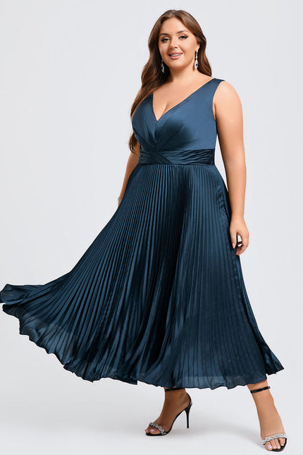 Robe Cocktail Satinée Ondulée - gallery 8