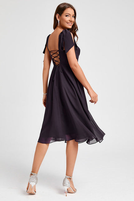 Robe Cocktail Élégante Sombre - gallery 2