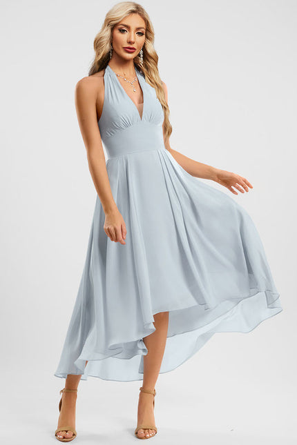 Robe Cocktail Fluide Vert Pâle