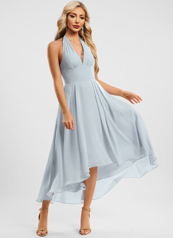 Robe Cocktail Fluide Vert Pâle