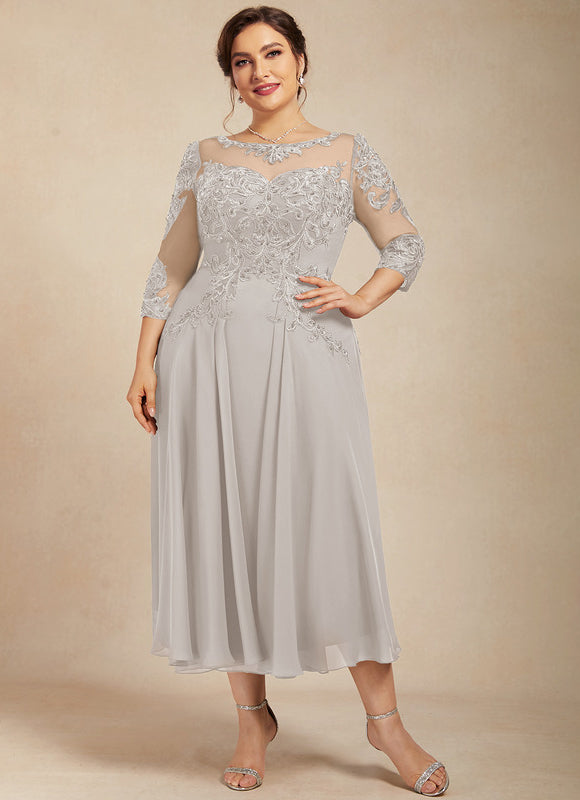 Robe Cocktail Grise Élégante - gallery 8
