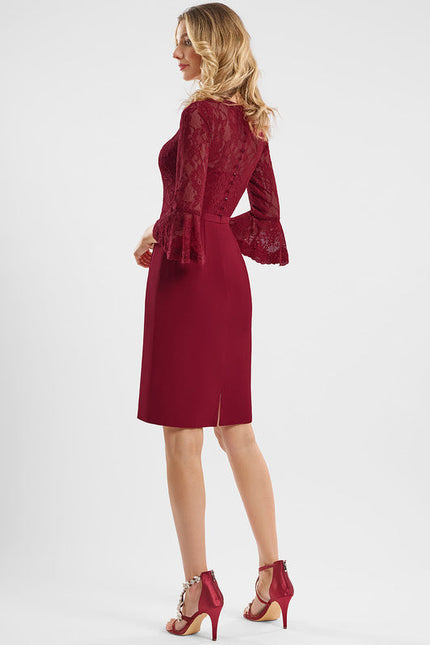 Robe Cocktail Bordeaux Chic - gallery 4