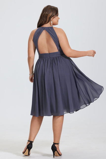 Robe Cocktail Gris Serein - gallery 7