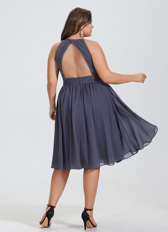Robe Cocktail Gris Serein - gallery 7